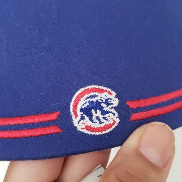 Chicago Cubs MLB Embroidered Blue Red Trucker Hat - Picture 9 of 9